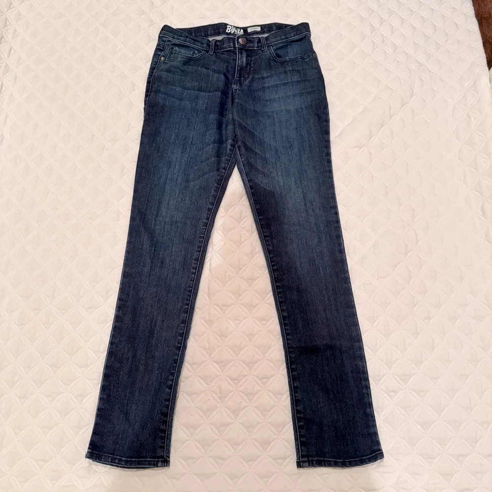 OshKosh B'gosh Kids Dark Blue Skinny Denim Jeans Adjustable Waist Size 12